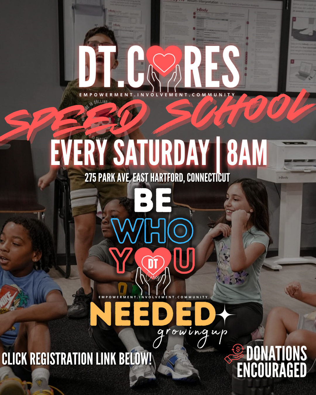 DT Cares Speed School - Every Saturday 8AM at 275 Park Ave, East Hartford, Connecticut